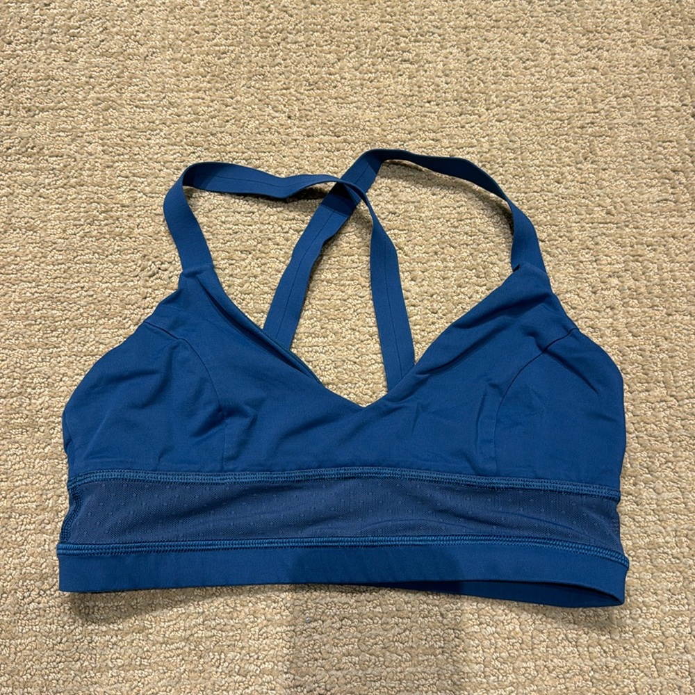 Blue Lululemon sports bra